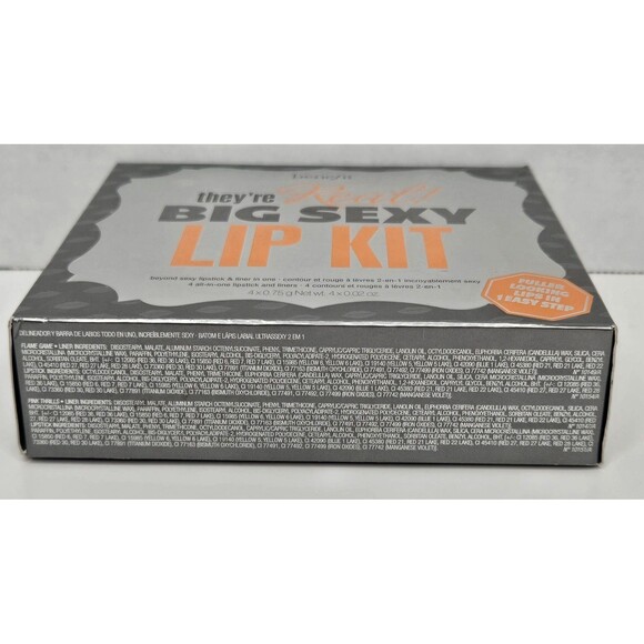 Benefit They're Real Big Sexy Lip Kit Four Shades of Lipstick Liner X4 New NIB - Picture 4 of 9